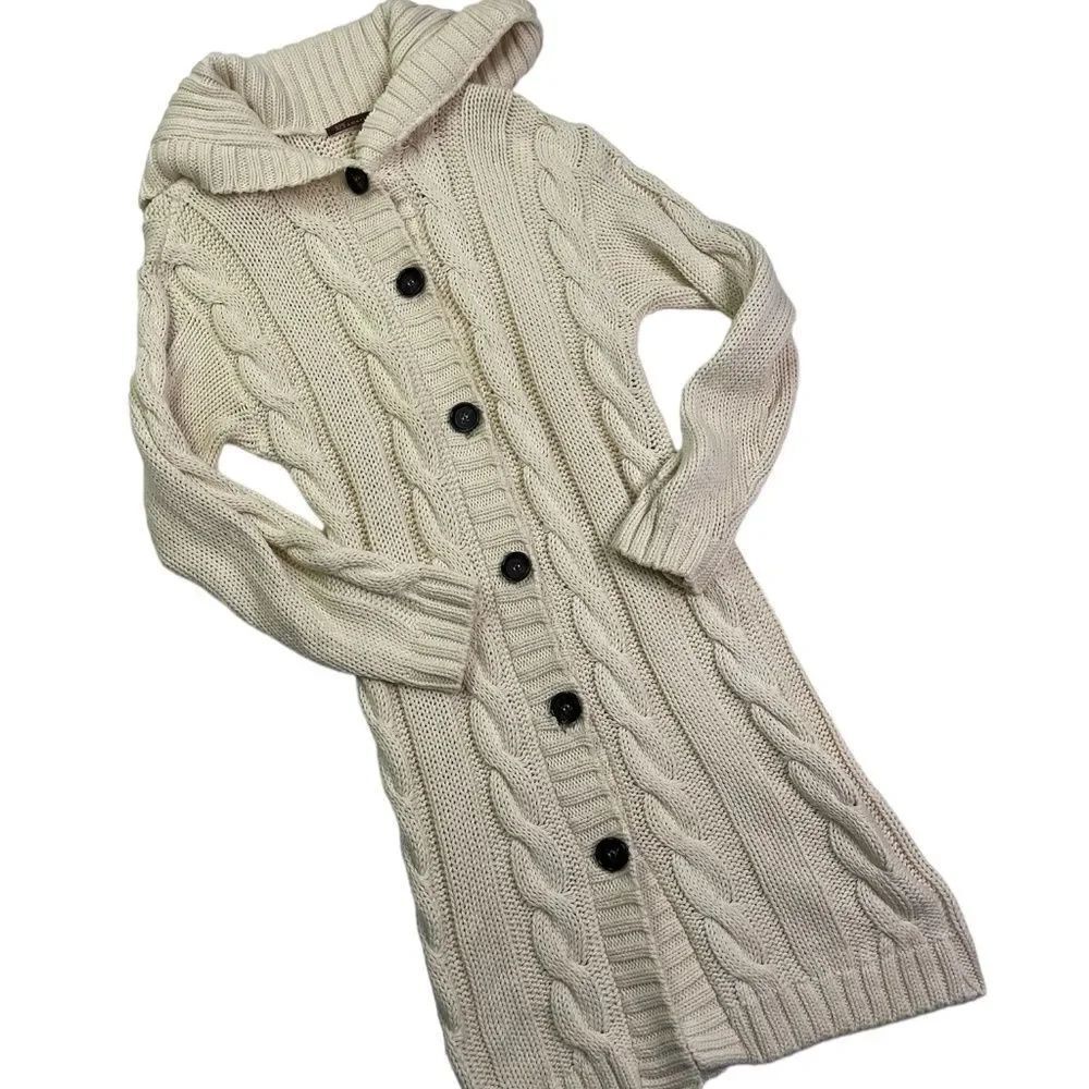 525 America Cable Knit Duster Sweater Dress